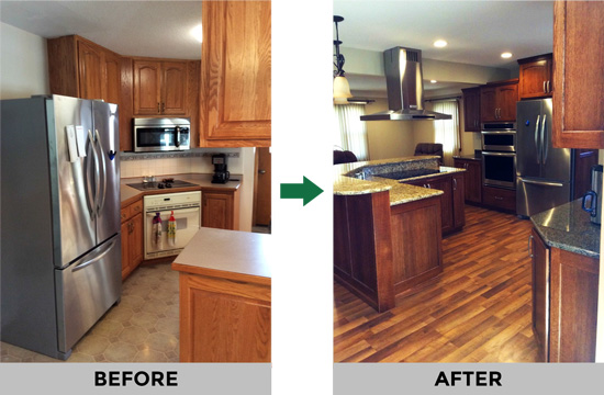 remodeling - before and after